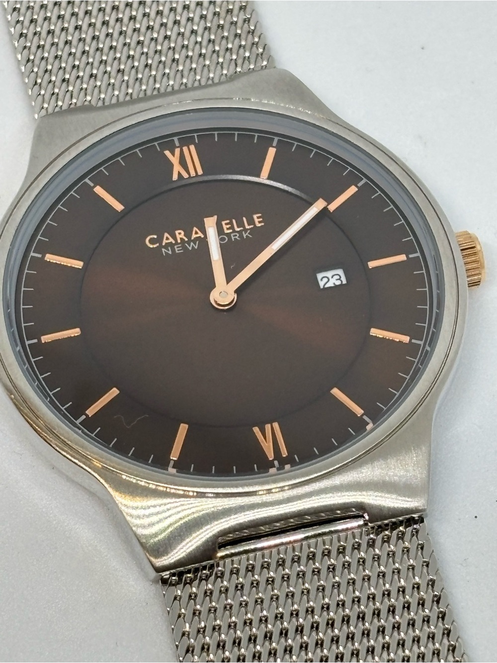 Caravelle by Bulova Mesh Bracelet Date Watch.